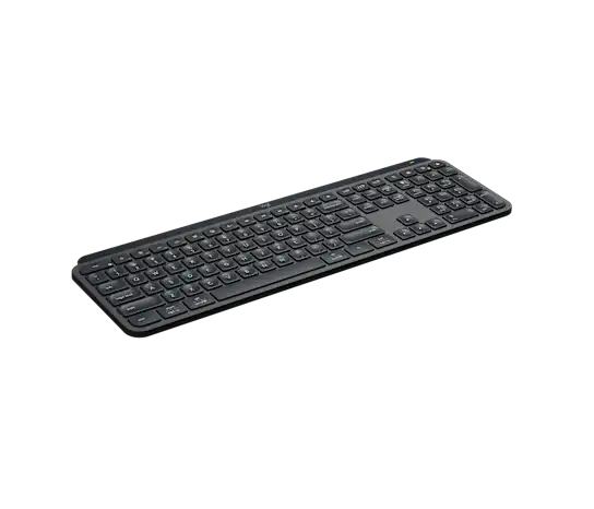 Teclado Logitech MX Keys S grafito con distribución inglés US y bloque numérico