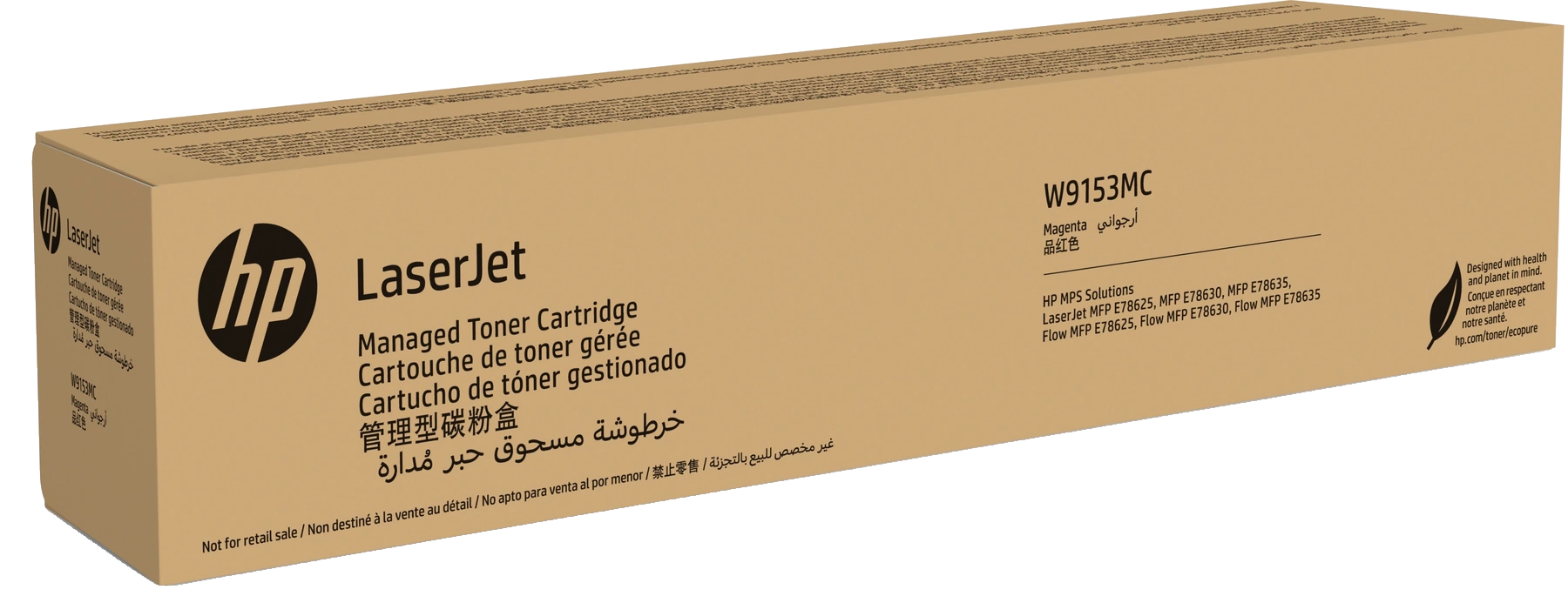 HP W9153MC · Tóner LaserJet Managed magenta · Empaque original.
