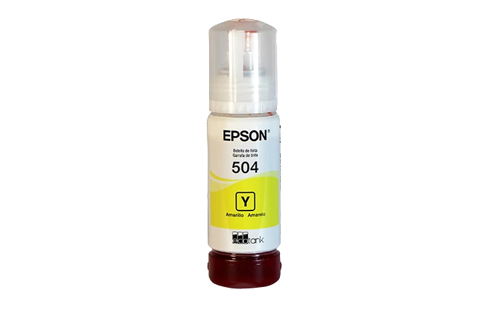 Epson T504 · Tinta amarilla · fotografía del fabricante.