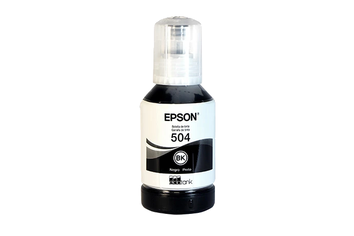 Epson T504 · Tinta negra · fotografía del fabricante.
