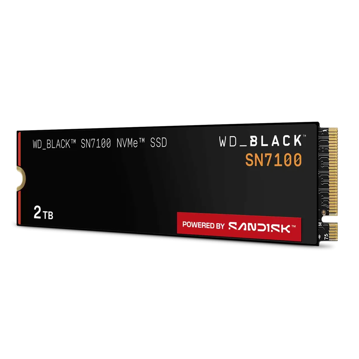 WD_BLACK SN7100 2 TB · vista en ángulo.